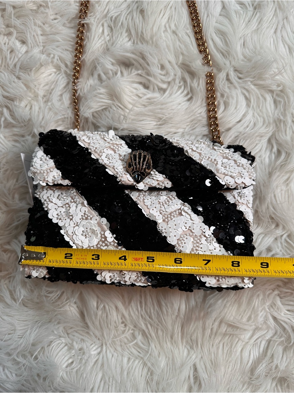 Kurt Geiger • The Kensington Sequin and Beaded Crossbody Purse - Picture 13 of 17